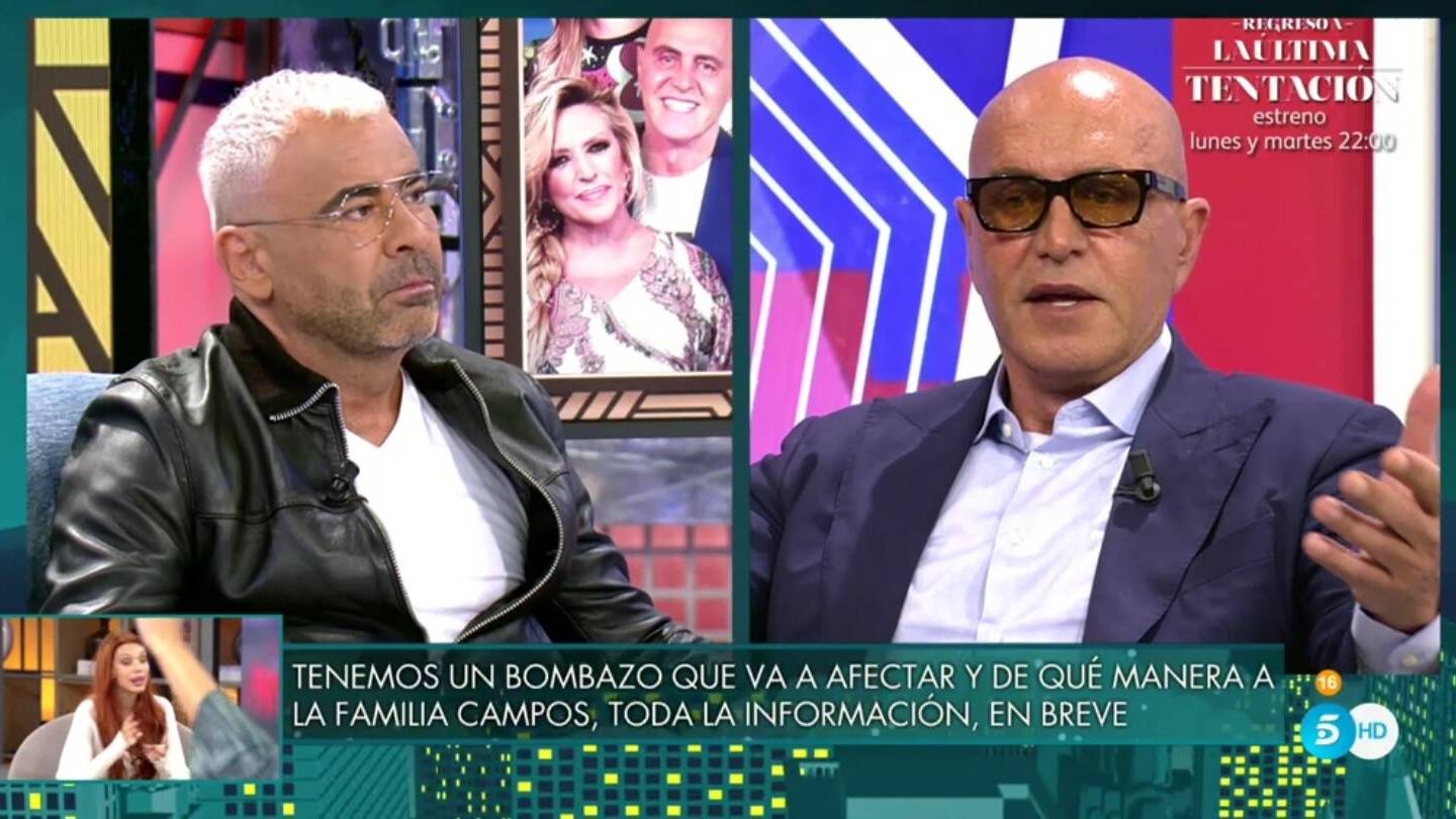 El cara a cara entre Jorge Javier y Matamoros. (Telecinco).