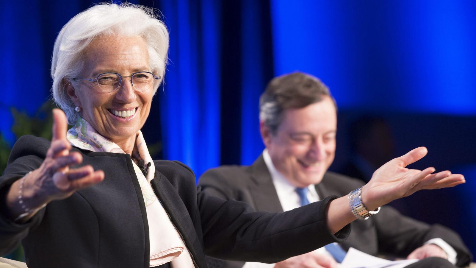Foto: La directora gerente del FMI, Christine Lagarde, y el presidente del BCE, Mario Draghi