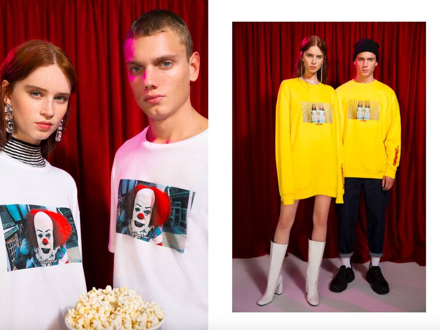 Camisetas (14,99 €) y sudaderas (24,99 €), todo de la colección Horror Cinema de Bershka 