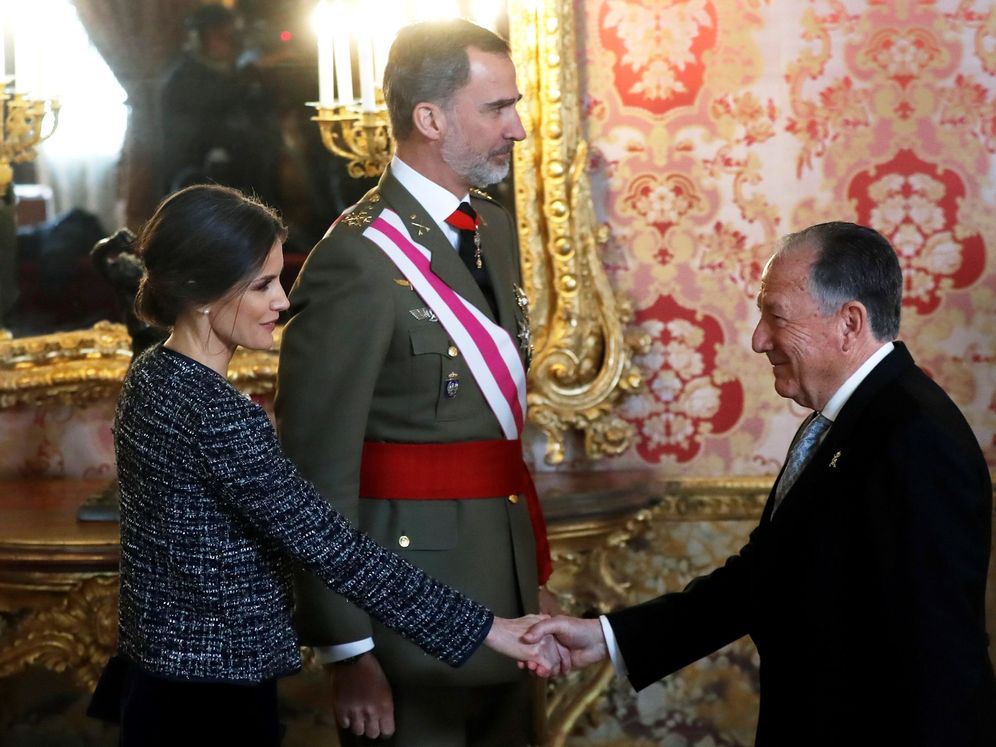 Foto: Felix Sanz Roldán en una visita al Palacio Real. 