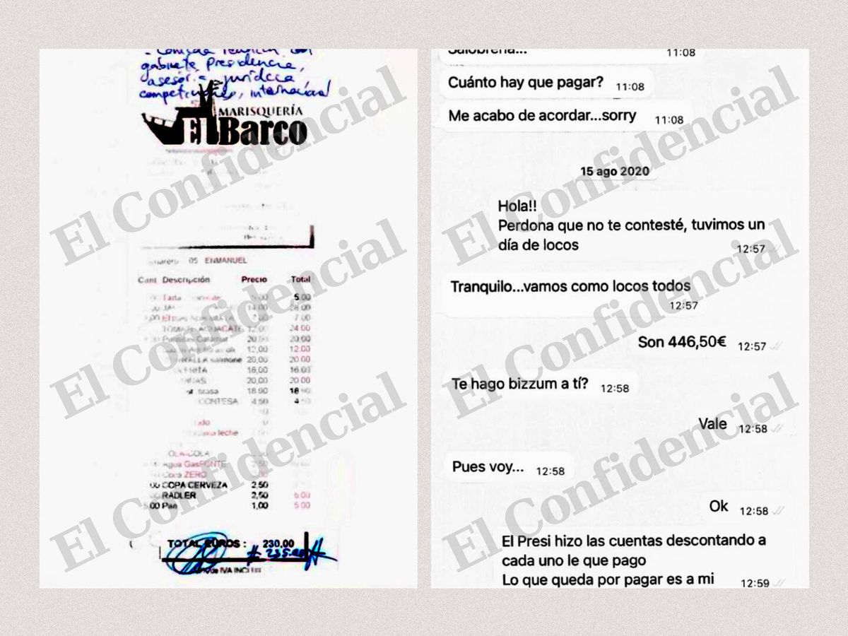 Foto: Documentos aportados a la jueza de los Supercopa Files.