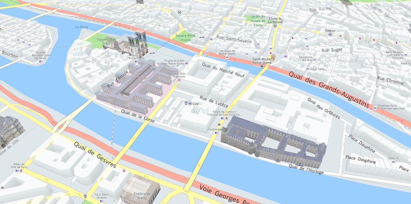 Vista 3D de Here Maps (Captura: Here)