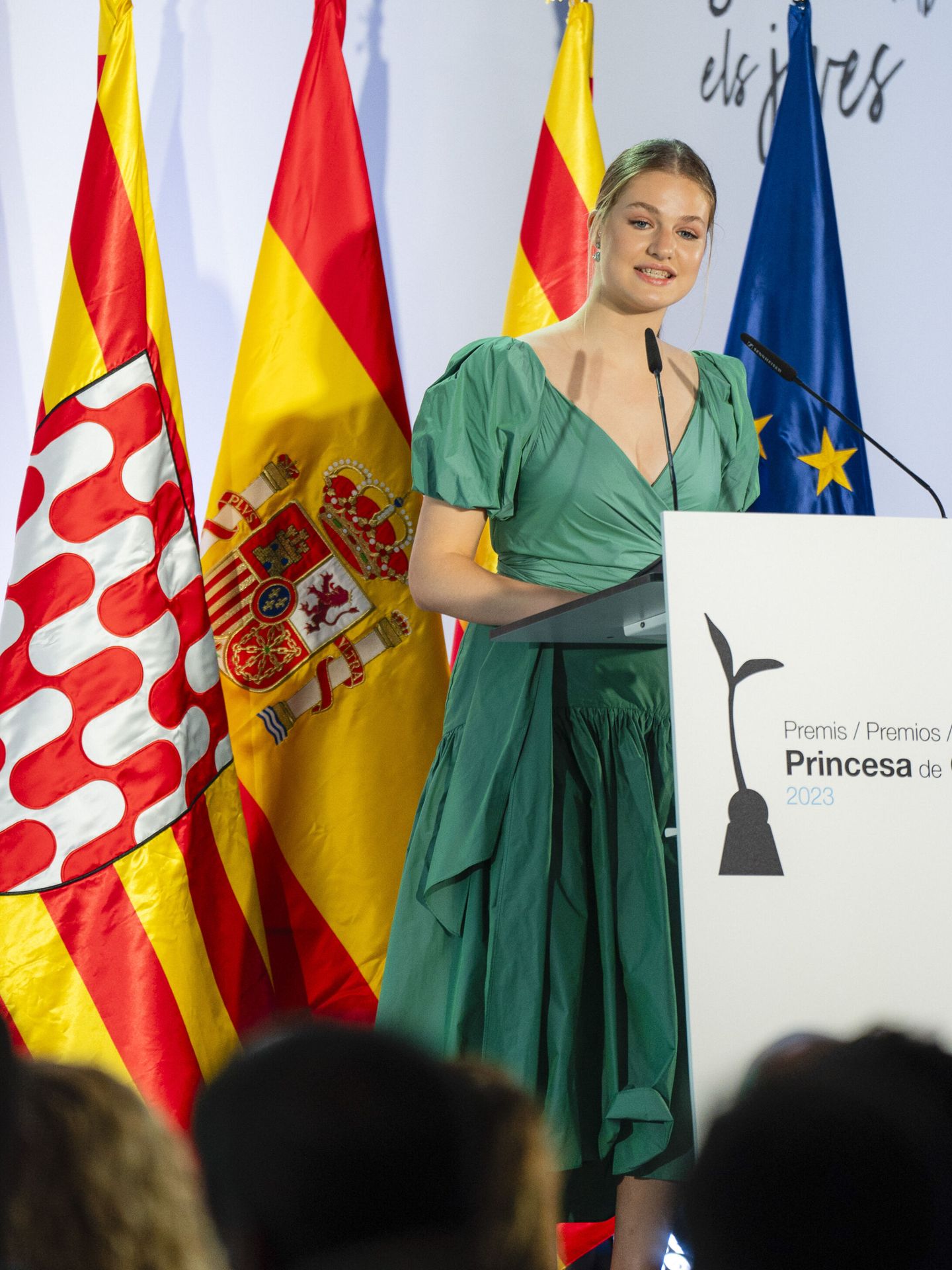 La princesa Leonor en la entrega de los Premios Princesa de Girona. (EFE)