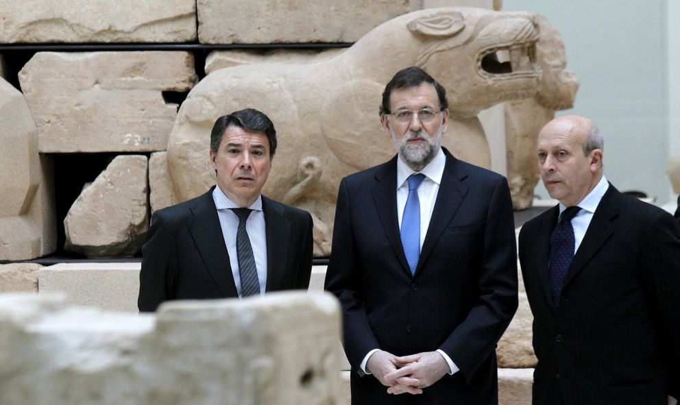 Inauguración oficial del Museo Arqueológico Nacional con Ignacio González, Mariano Rajoy y José Ignacio Wert. (EFE)