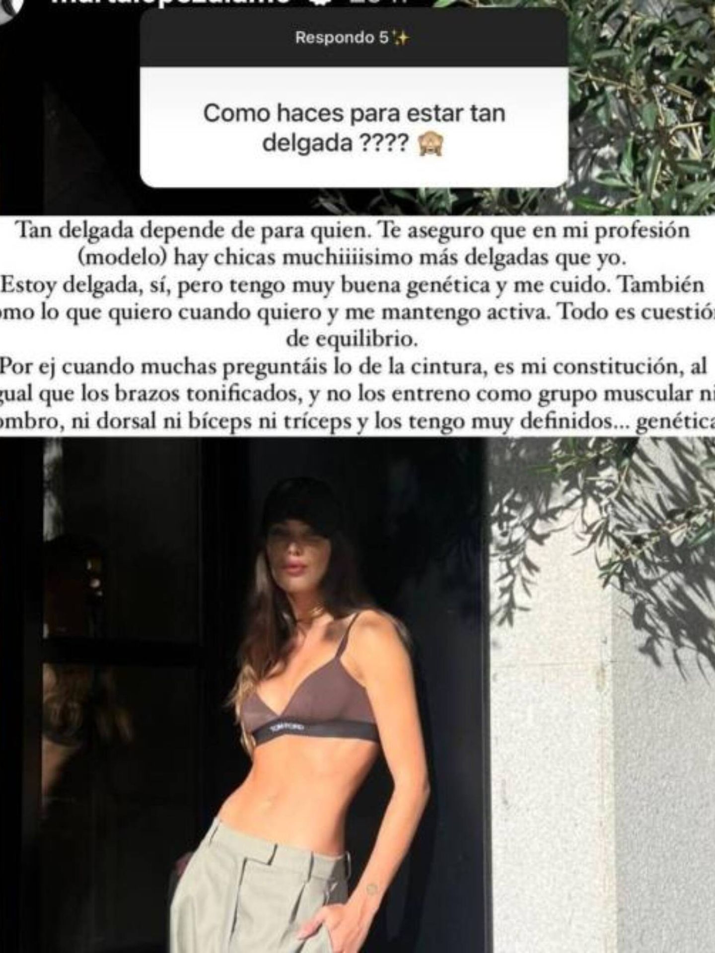 Marta López ha recibido muchas críticas por este storie. (Instagram/@martalopezalamo)