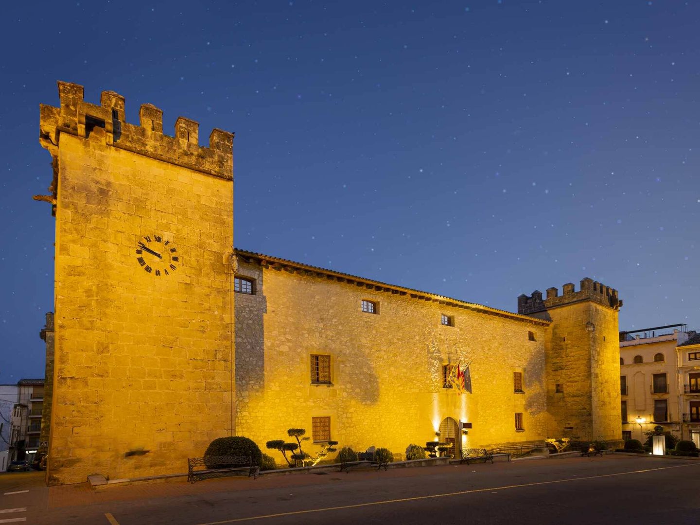 El palacio fortaleza del Marqués de Dos Aguas en Onil. (Comunitat Valenciana)