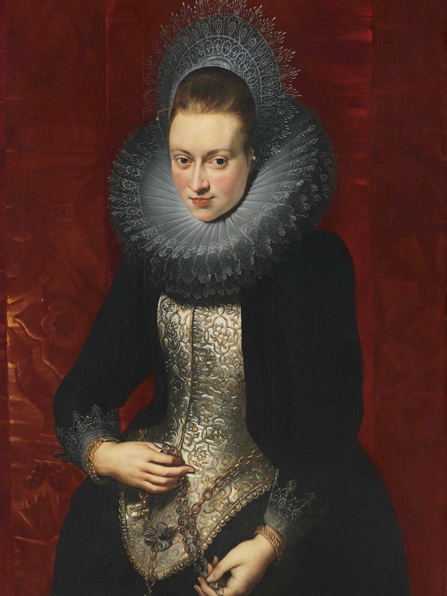'Retrato de una joven dama con rosario', de Peter Paul Rubens. (Museo Thyssen)