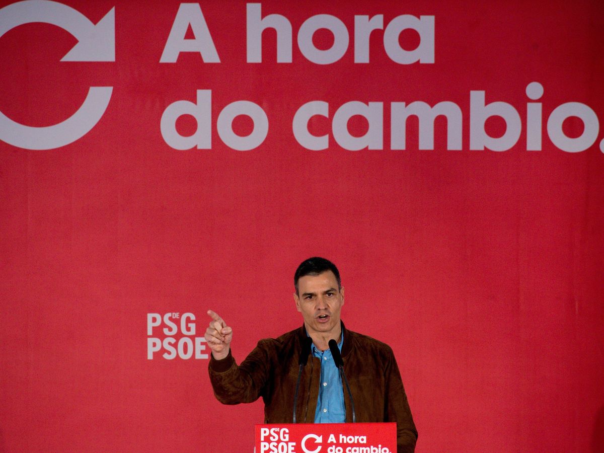 Foto: El presidente del Gobierno y líder del PSOE, Pedro Sánchez, este 27 de junio en Ourense. (EFE)