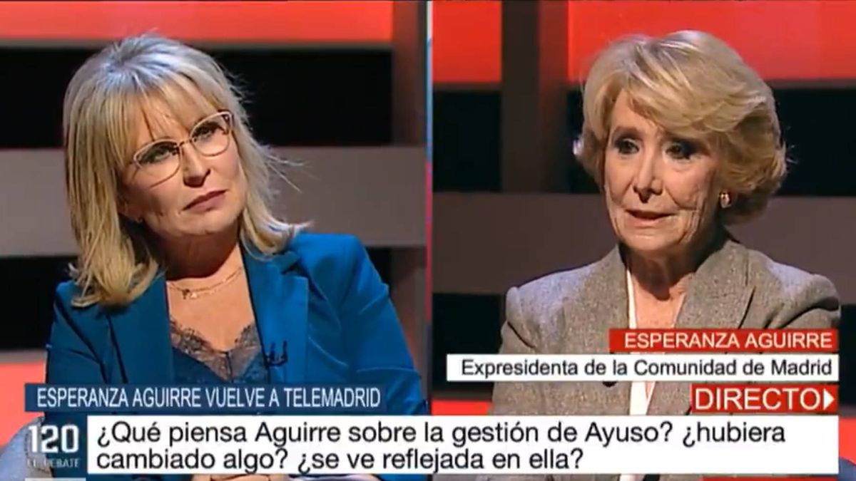 María Rey para los pies a Esperanza Aguirre en Telemadrid: "Tiene todo el derecho a criticar, pero le digo una cosa..."