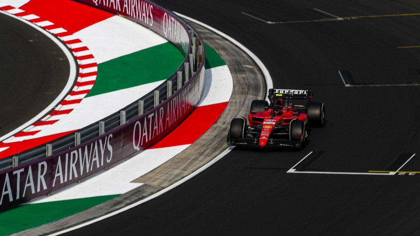Foto: La salida de pista de Sainz en los primeros libres condicionó el viernes. (Scuderia Ferrari)
