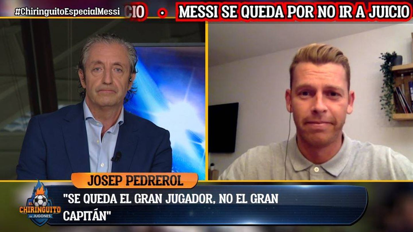 Josep Pedrerol y Jota Jordi, en 'El chiringuito'. (Atresmedia Televisión)