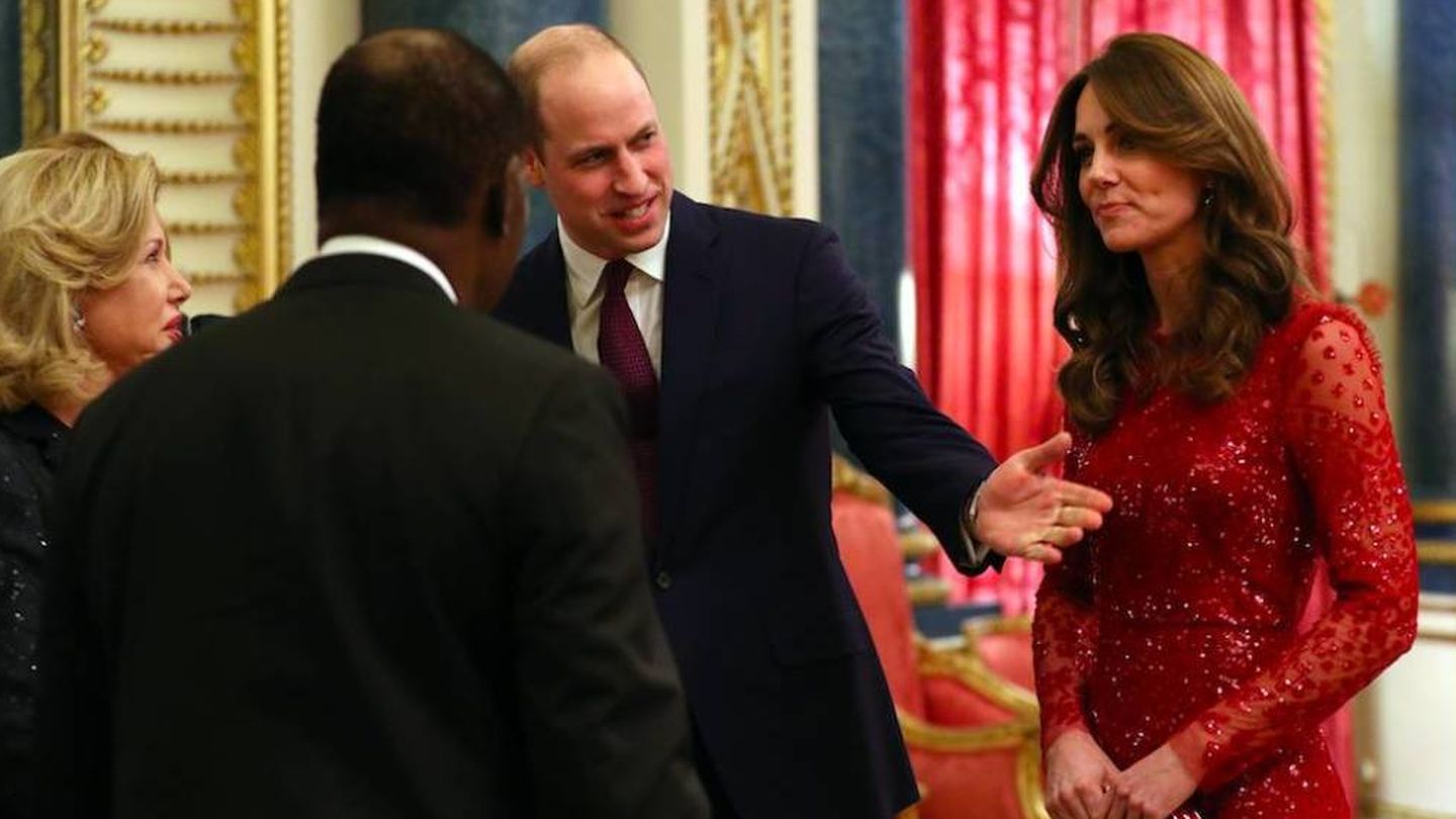 Kate Middleton, con su vestido de Needle and Threat. (Getty)
