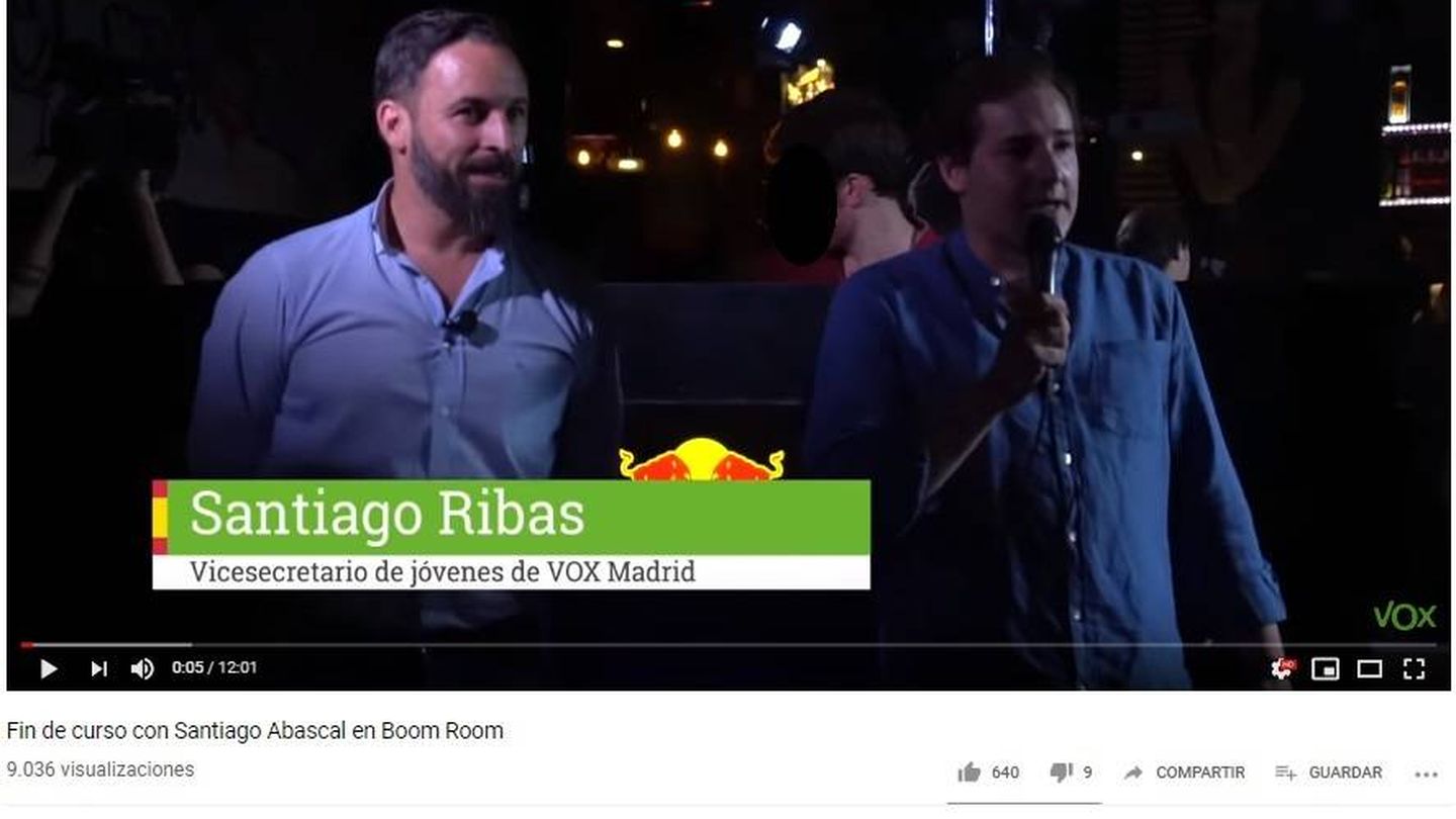 Ribas junto a Abascal en un evento (VoxEspaña / YouTube)
