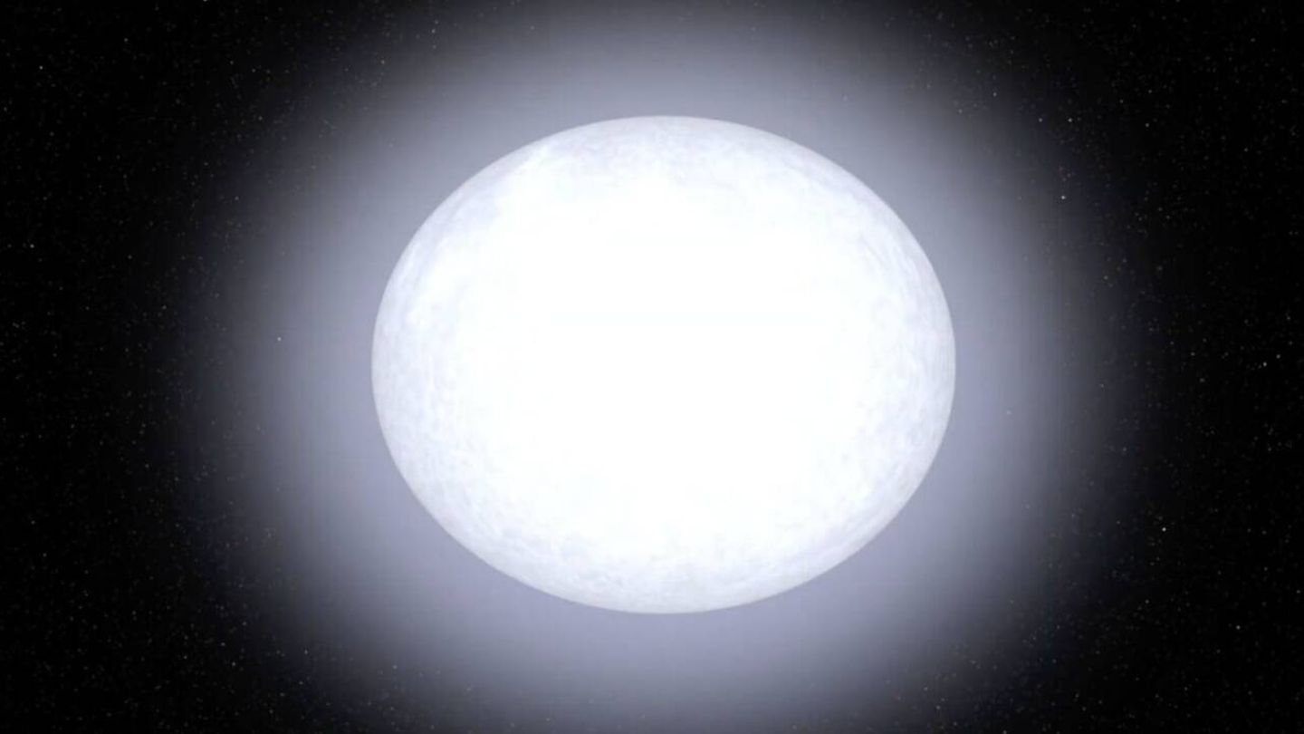 Representación artística de un tipo de pulsación Delta Scuti (NASA)