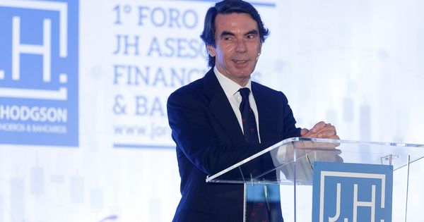 Foto: El expresidente del Gobierno José María Aznar, este jueves. (EFE)