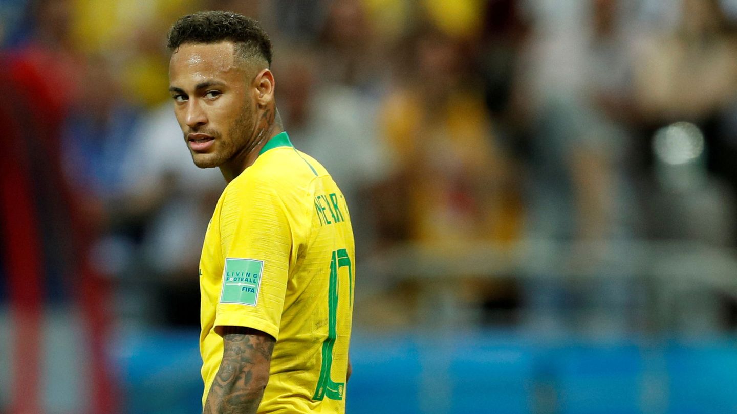 Neymar, serio en el Mundial. (EFE)