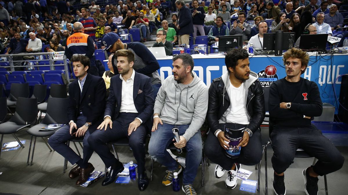 Los vips de la Copa del Rey: Griezmann, Piqué, Ferreras y el Mendes del baloncesto