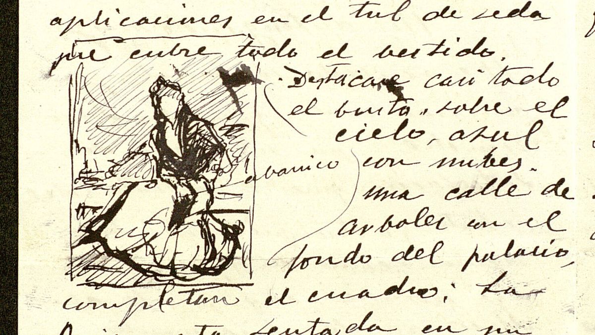 Halladas seis cartas inéditas de Sorolla con bocetos de retratos y reflexiones artísticas