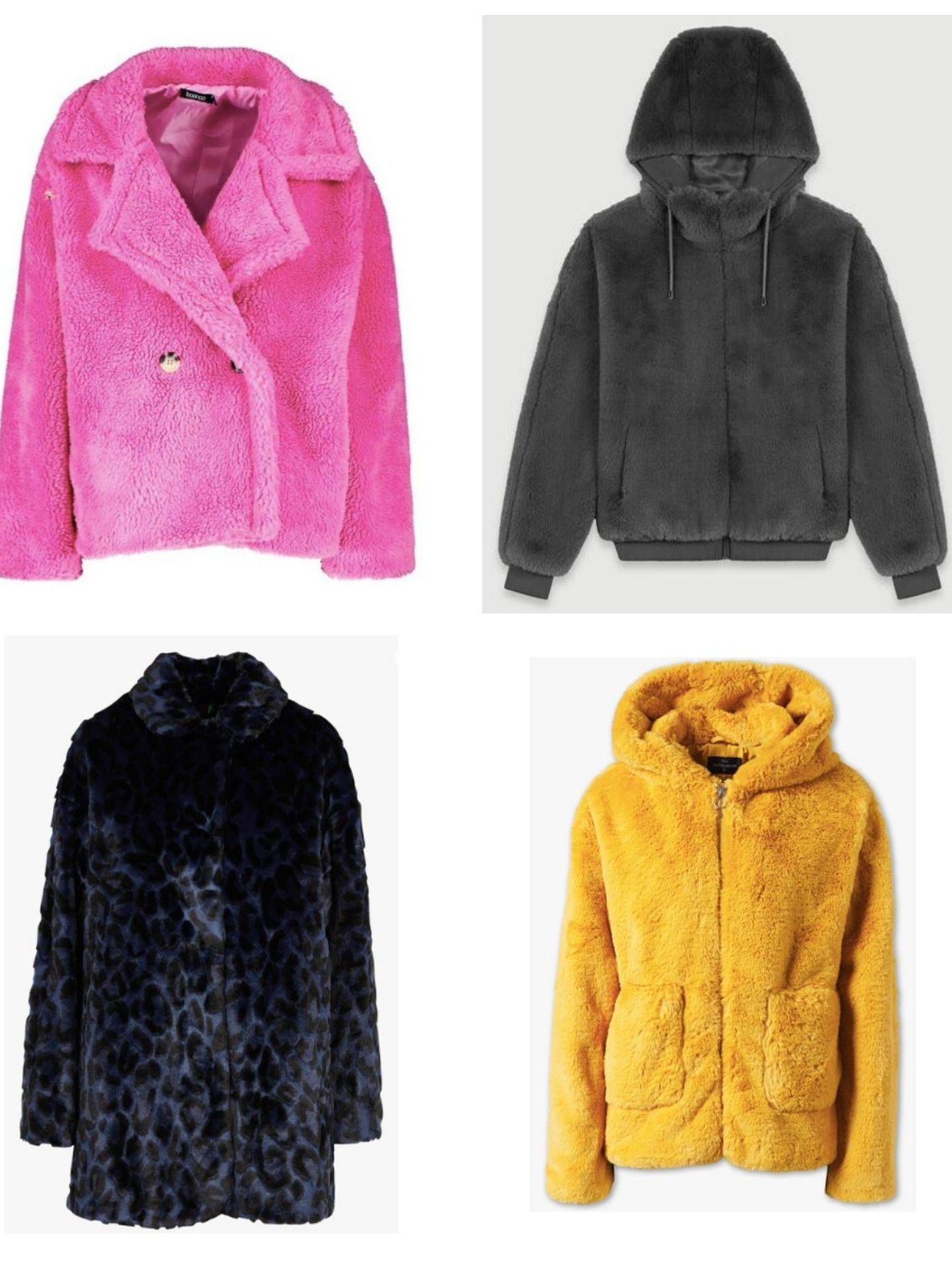Diferentes diseños y colores en tu abrigo de pelo.
