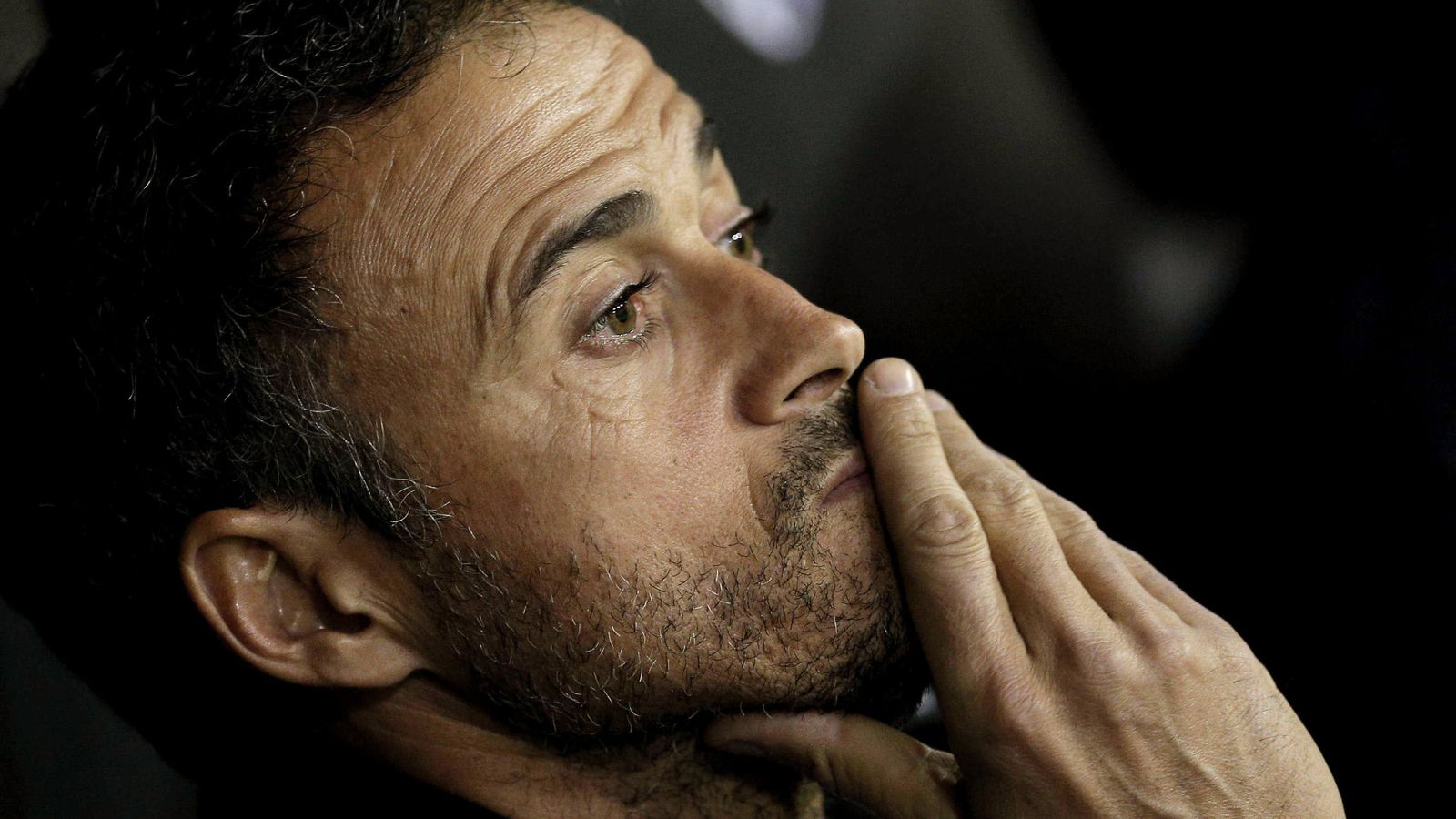 Foto: Luis Enrique durante un partido del Barcelona (Efe).