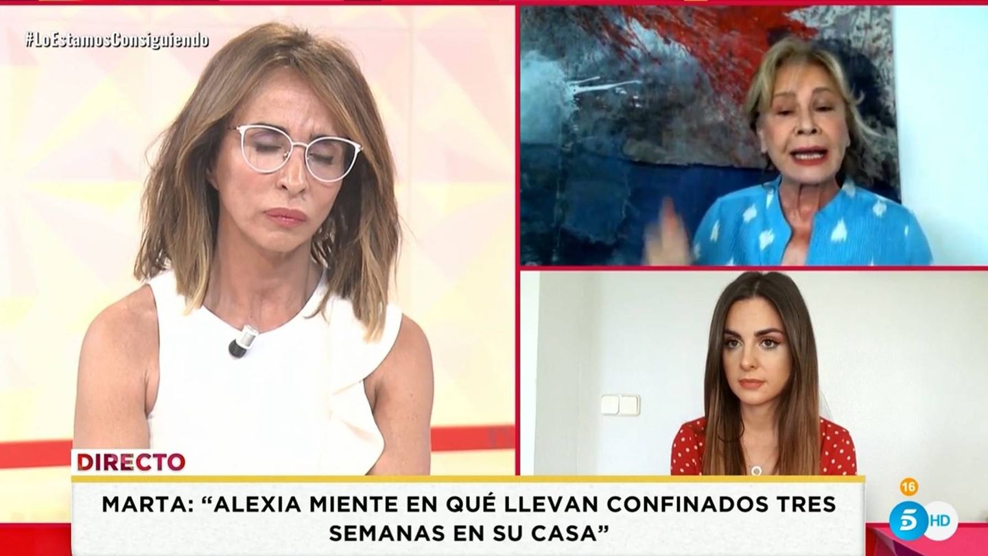 Patiño, Mila y Rivas, en 'Socialité'. (Telecinco).