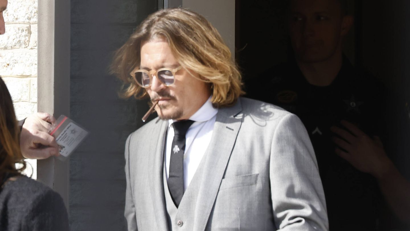 Johnny Depp, durante una de las sesiones del juicio. (Getty/Paul Morigi) 