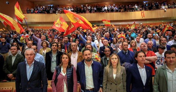 Foto: El presidente nacional de Vox, Santiago Abascal, ha participado este sábado en un acto preelectoral en Ciudad Real. (EFE)