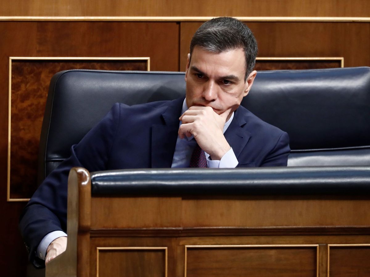 Foto: Pedro Sánchez, durante su comparecencia en el Congreso de los Diputados el pasado miércoles. (EFE)