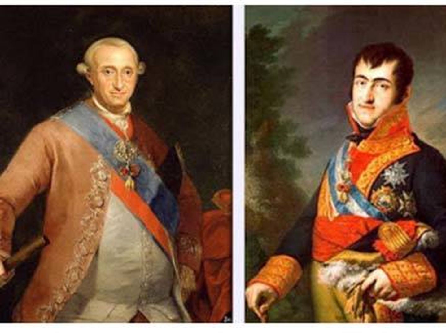 Carlos IV y Fernando VII.