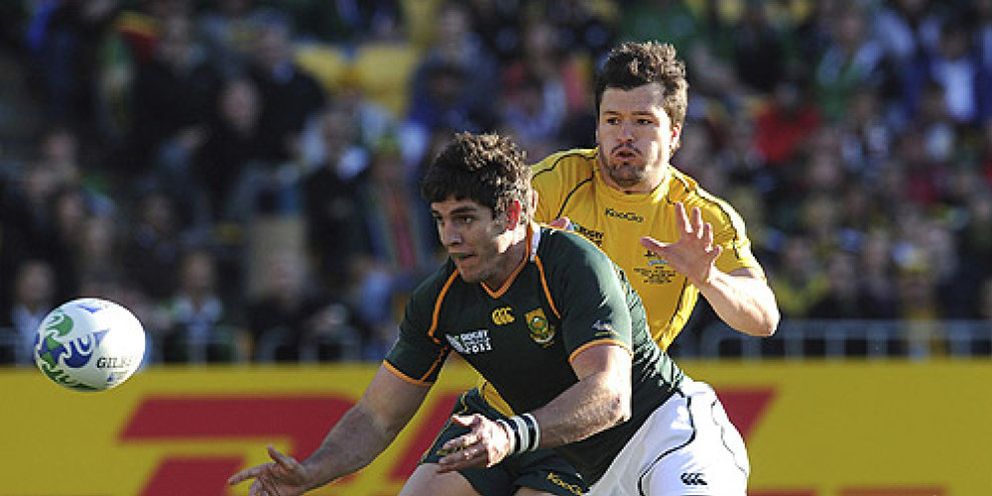 Foto: Los errores de Sudáfrica llevan a Australia a la victoria y a las semifinales del Mundial de rugby