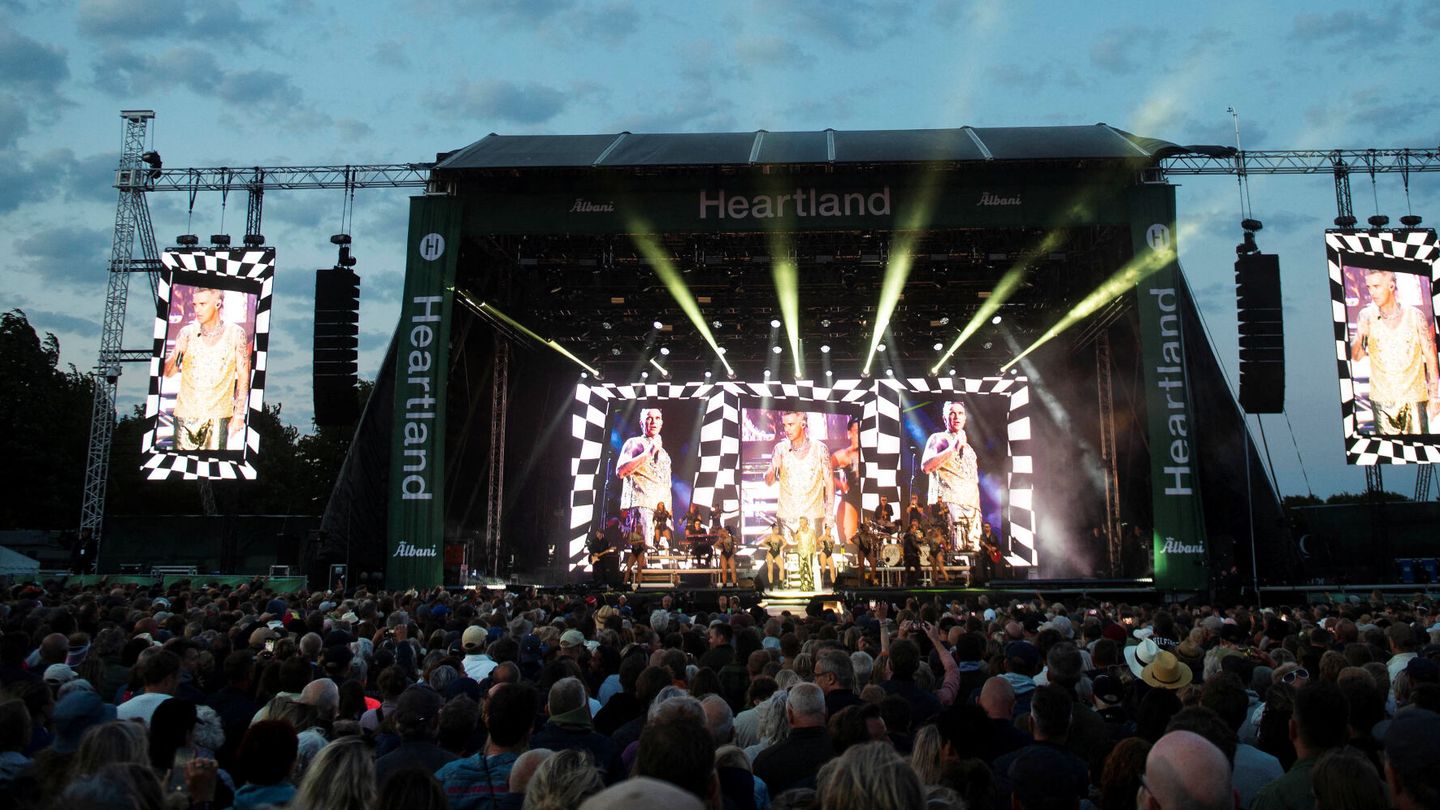 Concierto de Robbie Williams en el Heartland Festival, Dinamarca. (Reuters)