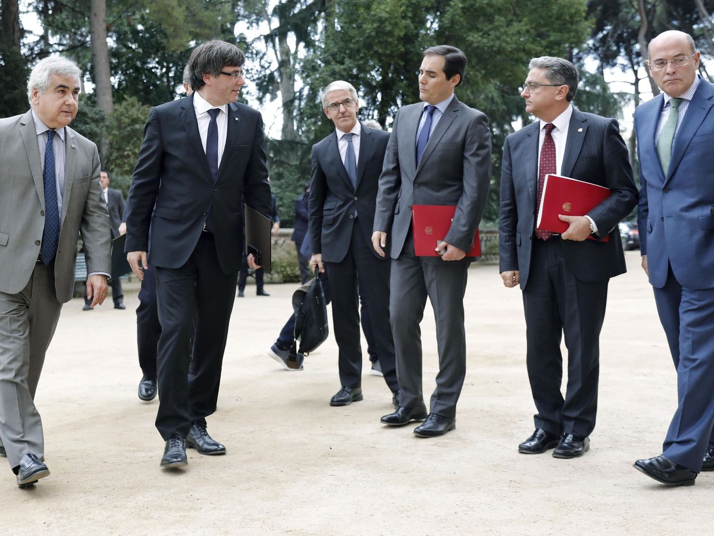Reunión de la Junta de Seguridad de Cataluña para coordinar la seguridad del  1-O. (EFE)