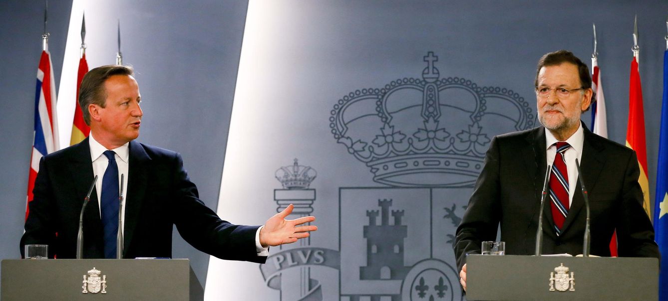 David Cameron y Mariano Rajoy en su última comparecencia. (EFE)