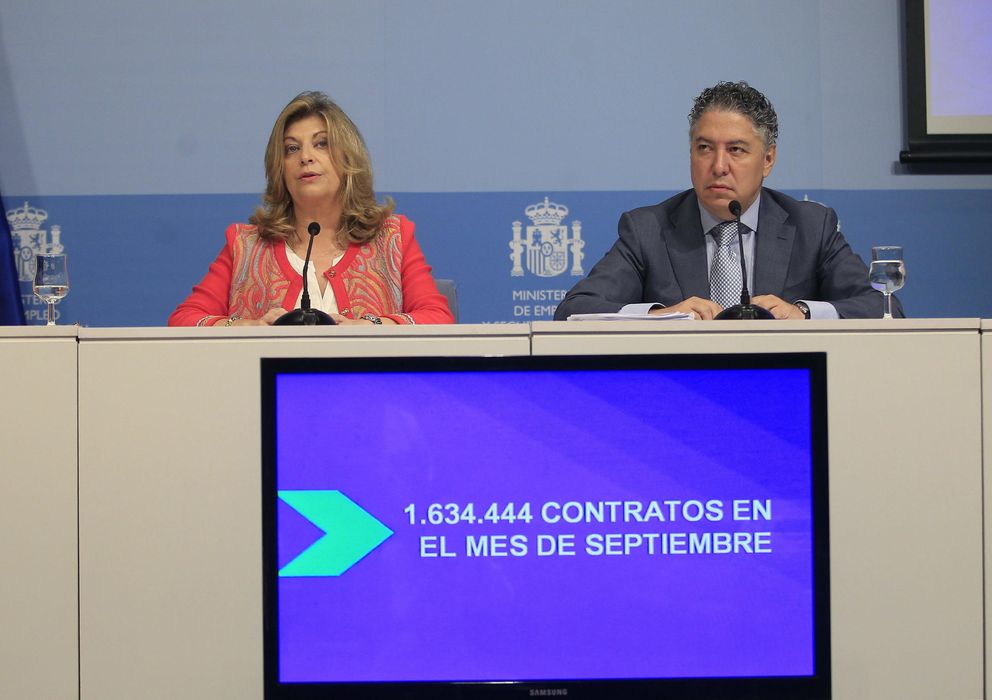 Foto: La Secretaria de Estado de Empleo, Engracia Hidalgo, junto al Secretario de Estado de Seguridad Social de España, Tomás Burgos  (eFE)
