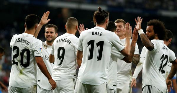 Foto: Los jugadores del Real Madrid celebran el gol de Bale al Getafe en el estreno de Liga. (Efe)