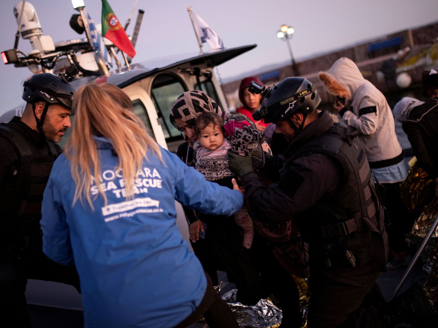 Desembarco de migrantes tras un rescate. (Reuters)