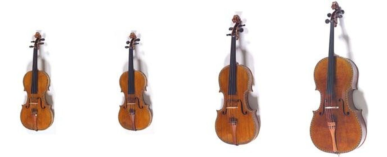 La familia de los cuatro Stradivarius. (PN)