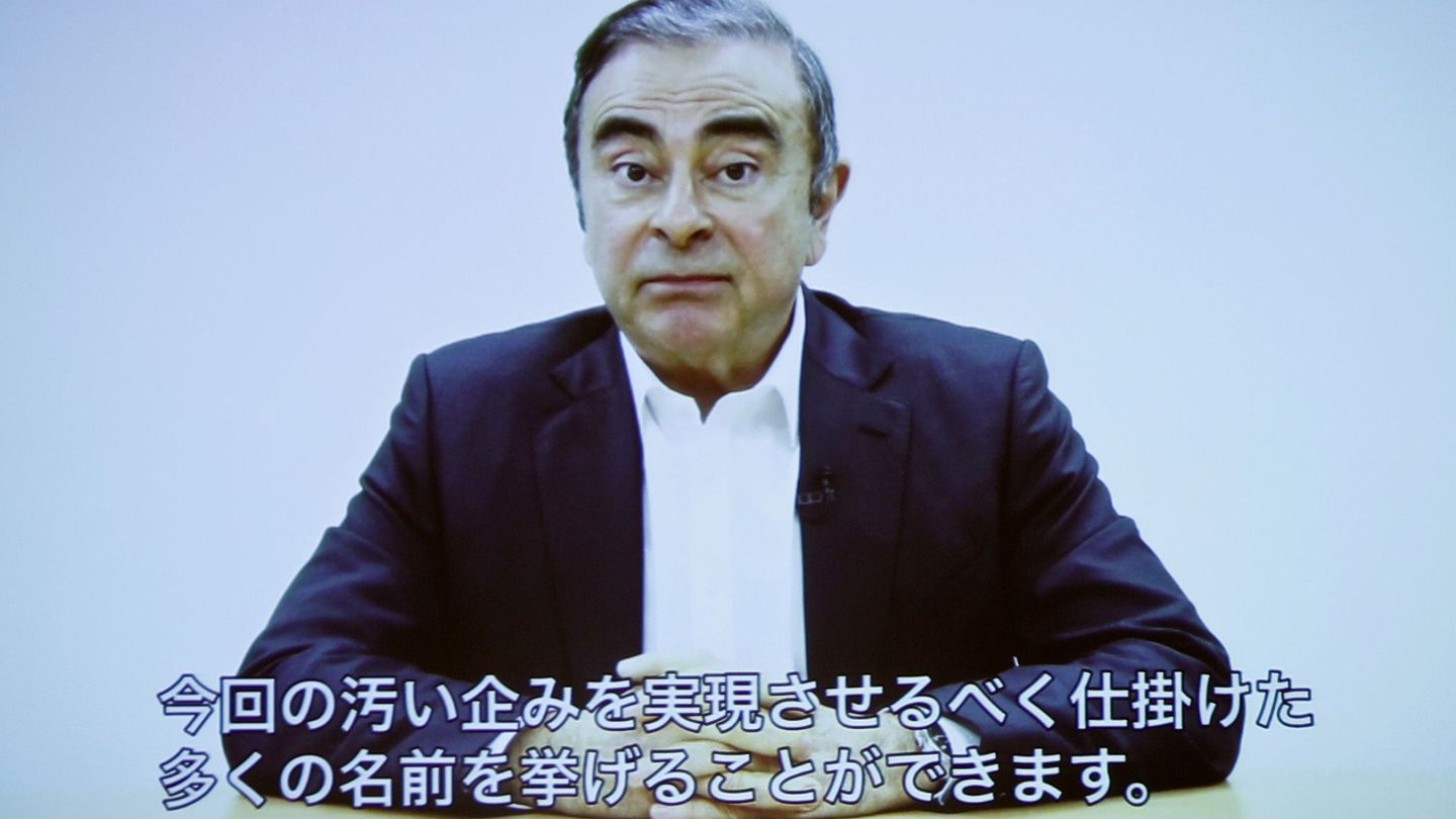 Ghosn en un vídeo en el que explica por qué huyo de Japón. (Reuters)