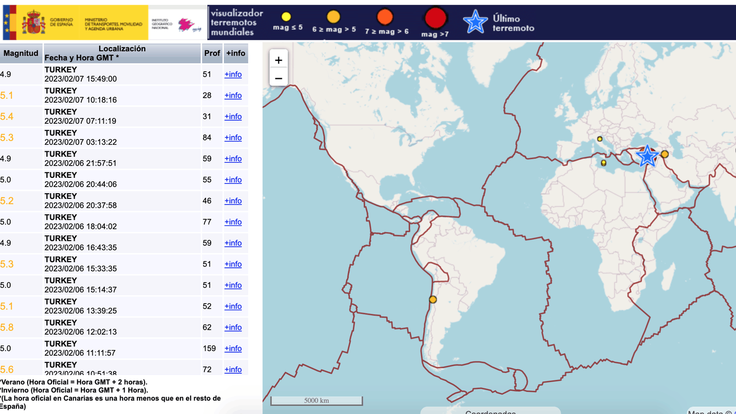 El último terremoto se ha registrado a las 14:59 horas. IGN