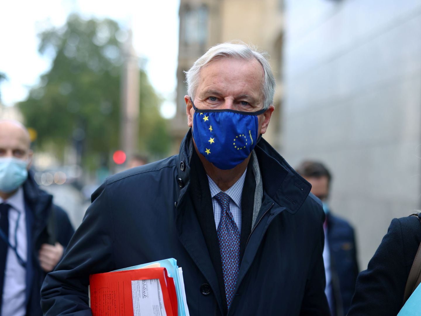 Michel Barnier durante la última ronda de negociaciones en Londres. (Reuters)