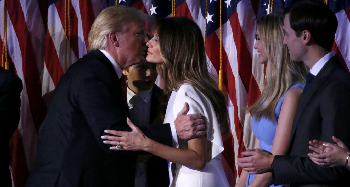 Foto: Melania Trump felicita a su marido tras su victoria (Reuters)