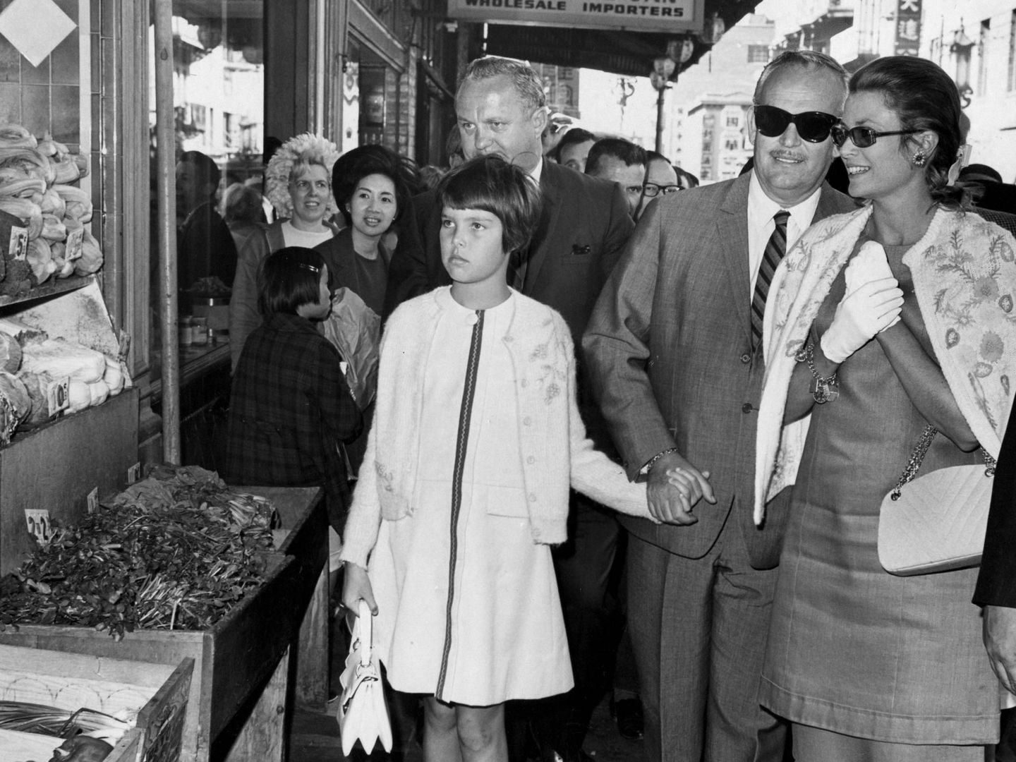 La princesa Carolina con sus padres, visitando San Francisco. (Cordon Press)