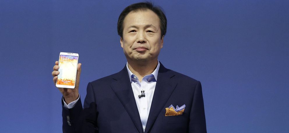 El jefe de la unidad de móviles de Samsung, J.K. Shin (Fotografía: Reuters).