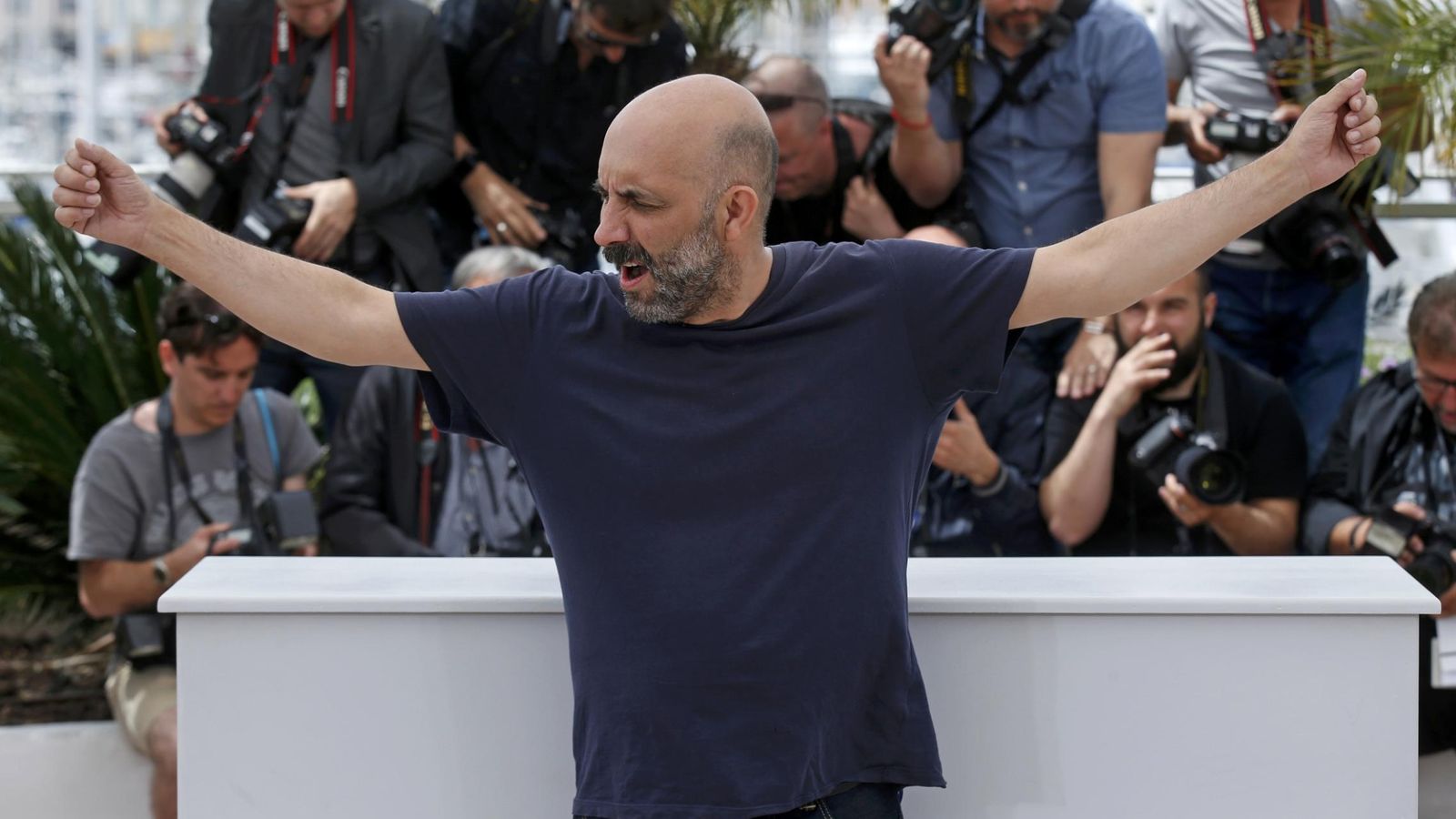 Foto: El director Gaspar Noe en la presentación de la película 'Love', en el Festival de Cannes. (REUTERS)