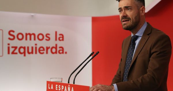 Foto: Felipe Sicilia, diputado por Jaén y portavoz adjunto del comité electoral del PSOE, este 20 de marzo en Ferraz. (EFE)