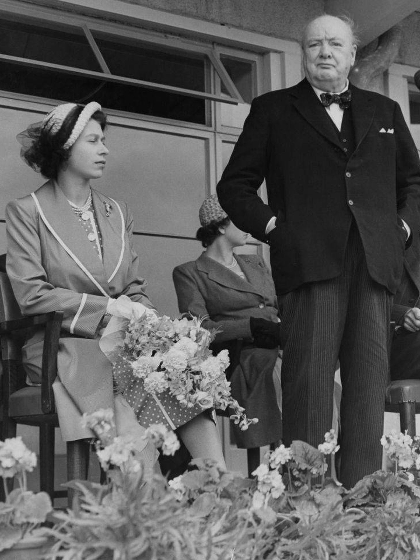  Winston Churchill e Isabel II, en 1951. (Getty)