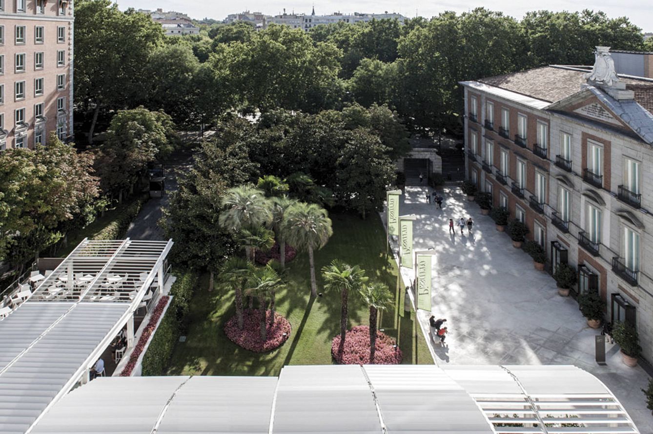 El jardín de entrada al museo visto desde sus oficinas. (Massimiliano Polles)