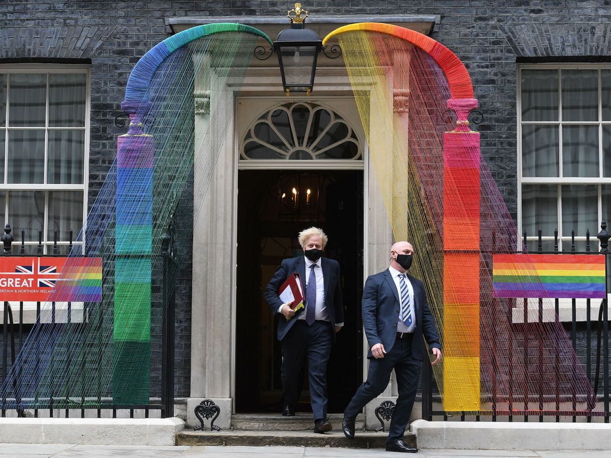 Foto: Orgullo gay en Downing Street. (EFE/Andy Rain)