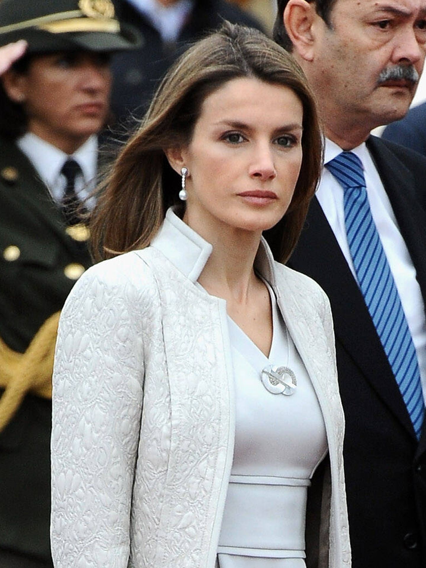 La reina Letizia, en el Día de la Hispanidad 2008. (Getty/Carlos Álvarez)