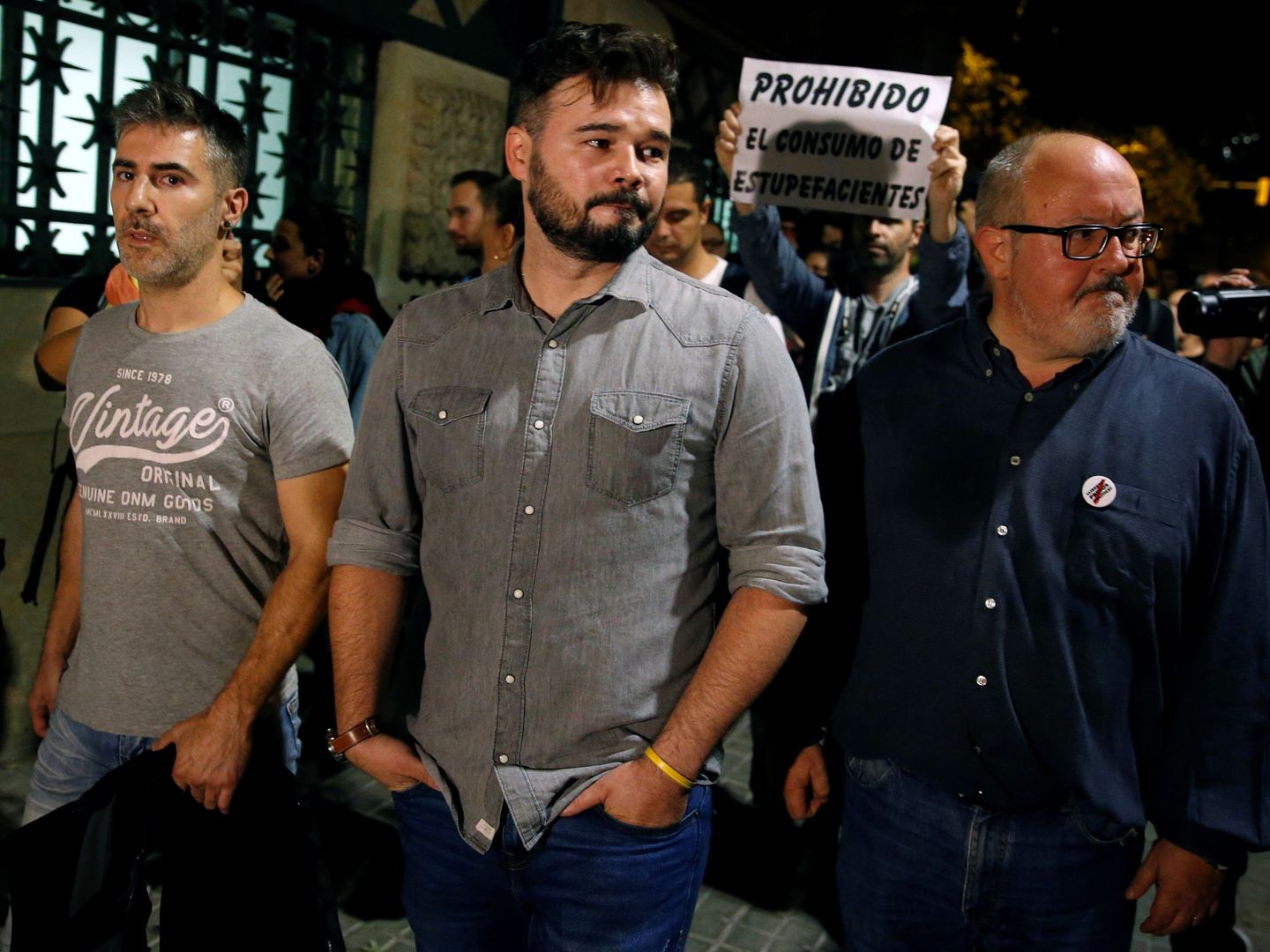 Gabriel Rufián, expulsado de las protestas de Barcelona. (Reuters)